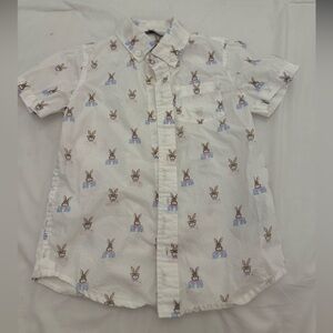 Janie and Jack White Button Down Shirt with Classic Collar